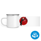 Кружка металлическая белая (круговая запечатка)