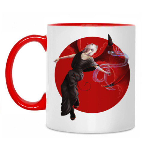 Кружка с принтом Демон