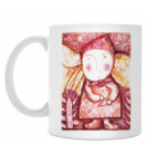 Классическая кружка Девочка с птичкой