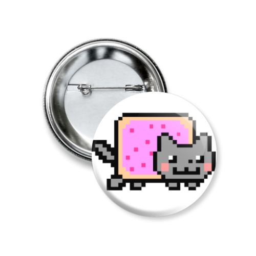 Значок 37мм с принтом NyanCat