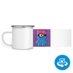 Кружка металлическая белая (круговая запечатка)