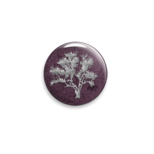 Значок 25мм с принтом  Дерево