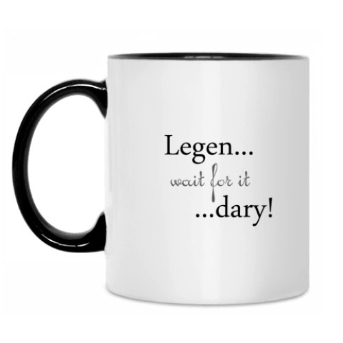 Кружка с принтом Barney Stinson W