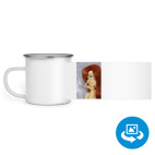 Кружка металлическая белая (круговая запечатка)