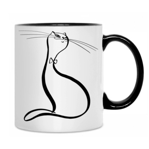 Кружка с принтом КОТ и КОШКА