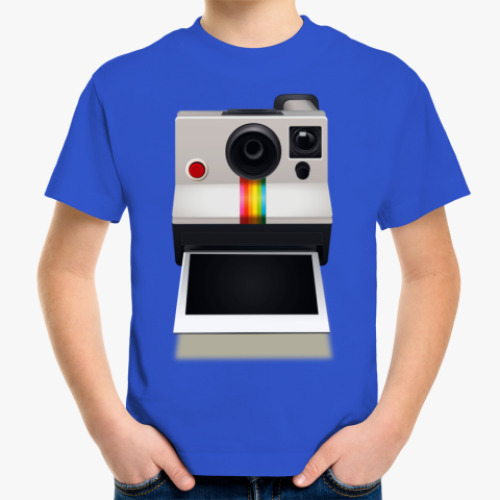 Детская футболка с принтом Полароид