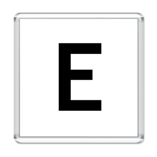 Магнит с принтом Буква E