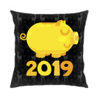 Подушка 35x35 см Год свиньи 2019