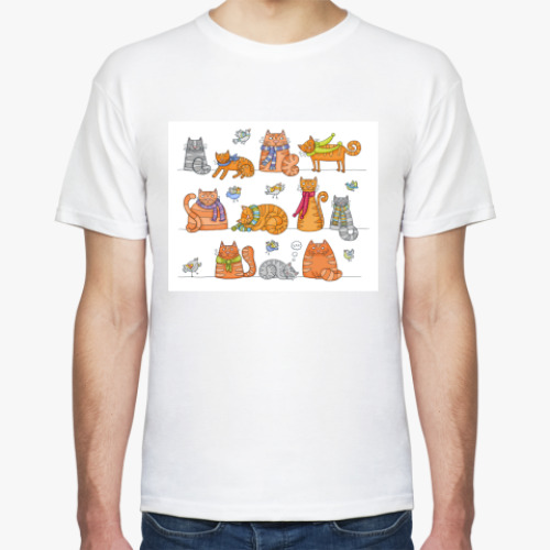 Футболка с принтом Коты