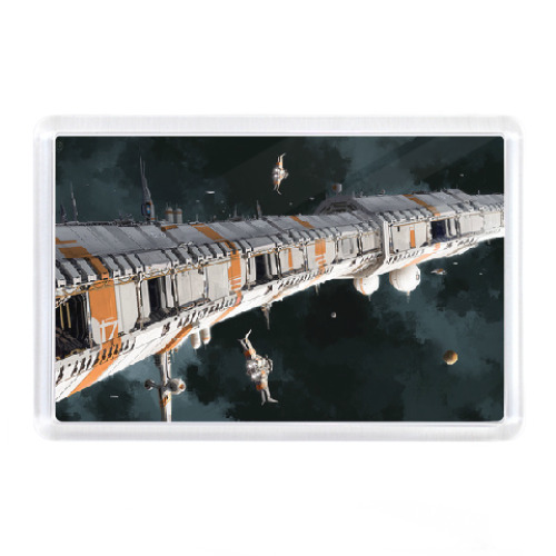 Магнит с принтом Космическая станция