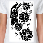 бабочка и цветы