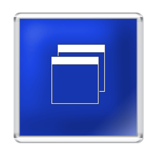 Магнит с принтом  Кнопка Восстановить