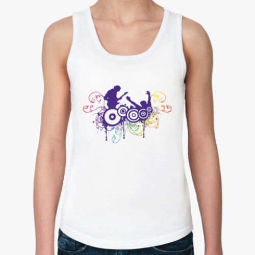 Женская майка с принтом Music