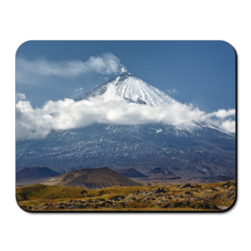 Коврик для мыши с принтом Ключевской вулкан, Камчатка