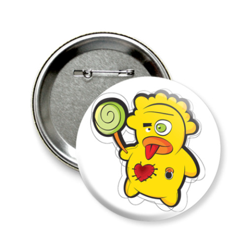 Значок 58мм с принтом Монстрик