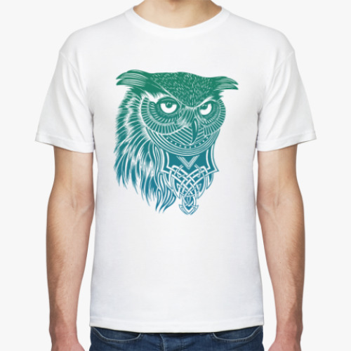 Футболка с принтом Сова-рисунок