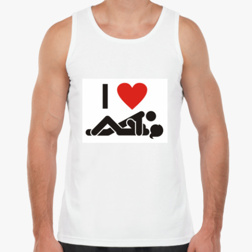 Майка с принтом I love ..