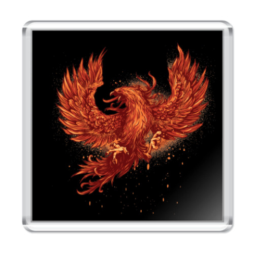 Магнит с принтом Прекрасный феникс