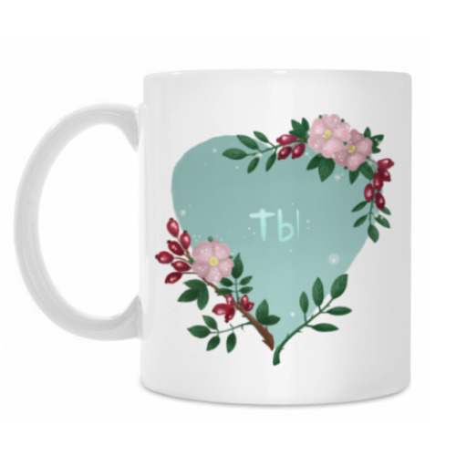 Кружка с принтом Шиповник