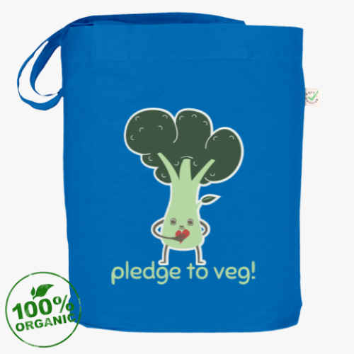 Сумка шоппер с принтом Pledge to Veg