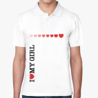 Поло мужcкая (печать) Парные рубашки для влюбленных