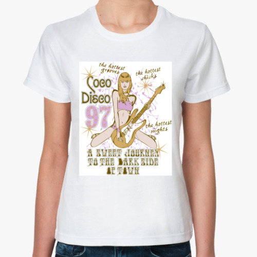 Классическая футболка с принтом Disco