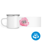 Кружка металлическая белая (круговая запечатка)