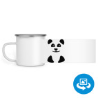 Кружка металлическая белая (круговая запечатка)