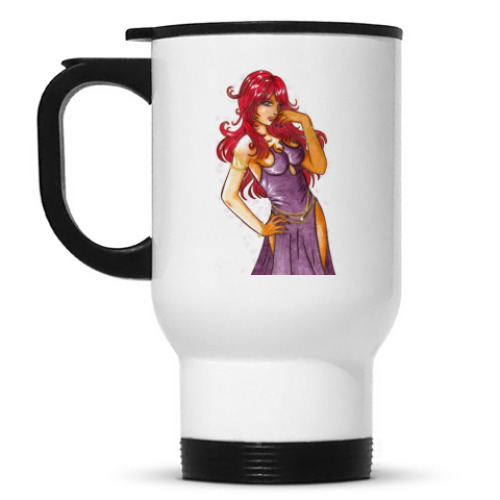 Кружка-термос с принтом Девушка