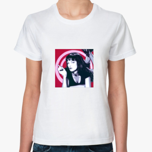 Классическая футболка с принтом КРИМИНАЛЬНОЕ ЧТИВО