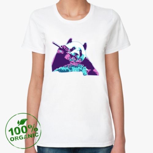 Женская футболка из органик-хлопка с принтом Panda