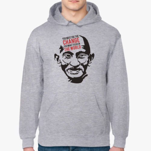 Толстовка худи с принтом CHANGE THE WORLD