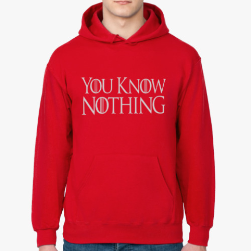 Толстовка худи с принтом you know nothing