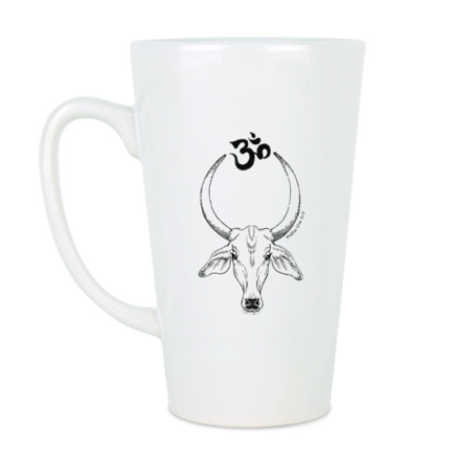 Чашка Латте с принтом Священная корова ОМ