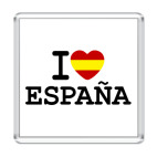 Магнит 6.5 x 6.5 см  I Love España