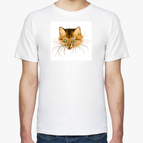 Футболка с принтом Бойцовый кот