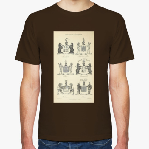 Футболка с принтом Гербы (винтажная иллюстрация)