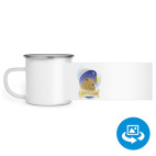 Кружка металлическая белая (круговая запечатка)