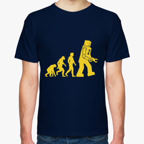 Футболка с принтом  Эволюция роботов