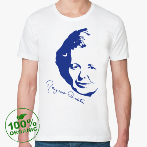 Футболка из органик-хлопка с принтом Margaret Thatcher