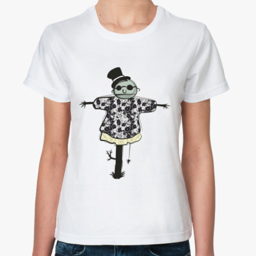 Классическая футболка с принтом  'Пугало'