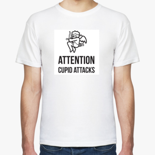 Футболка с принтом 'Купидон атакует!'