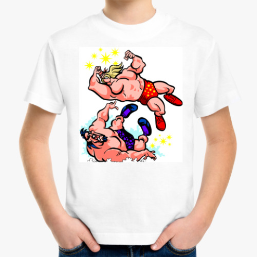 Детская футболка с принтом 'Борьба'