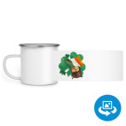 Кружка металлическая белая (круговая запечатка)