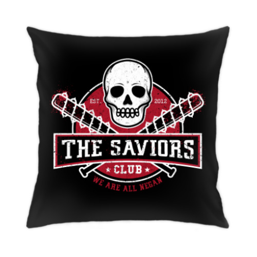 Подушка с принтом Walking Dead The Saviors TWD