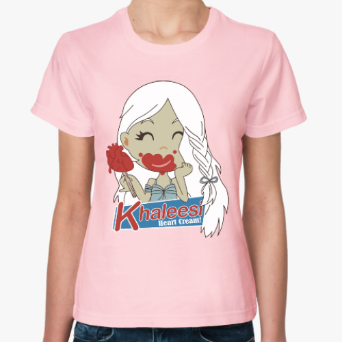 Женская футболка с принтом Khaleesi Heart Cream