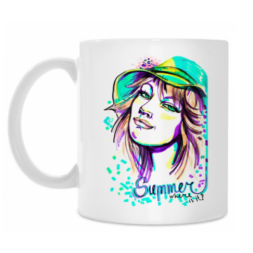 Кружка с принтом Лето