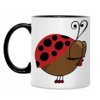 Двухцветная кружка Леди Божья коровка