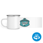 Кружка металлическая белая (круговая запечатка)