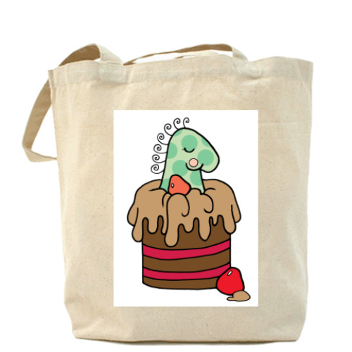 Сумка шоппер с принтом  Шоколадный кекс